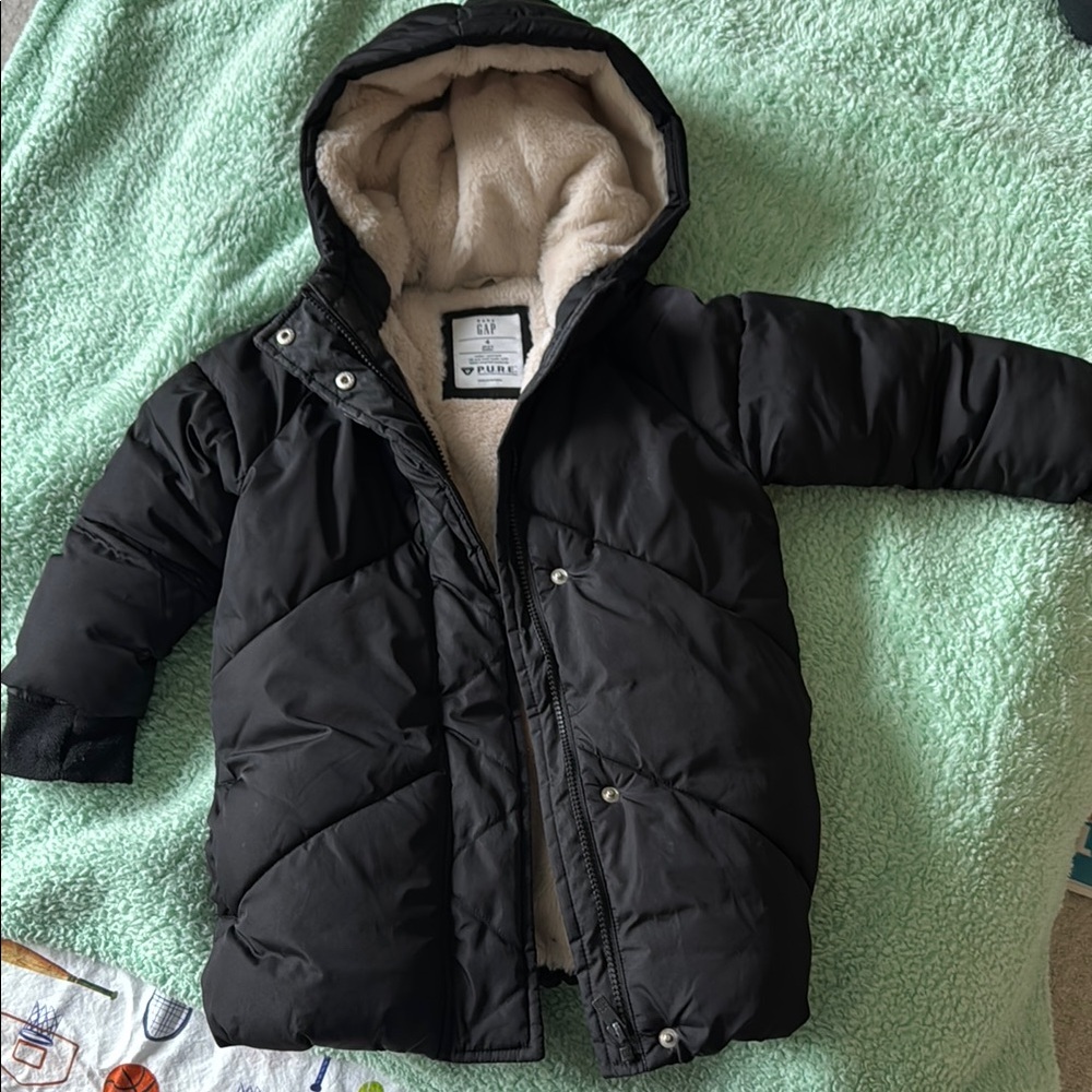 Baby Gap 4T Black Winter Coat